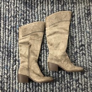 Suede dress boots